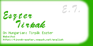 eszter tirpak business card