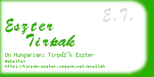 eszter tirpak business card